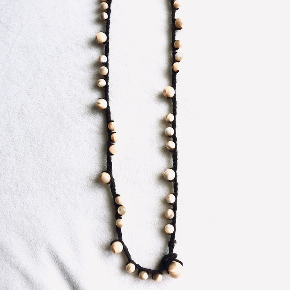 BANANA REPUBLIC Beaded Cotton Strand Necklace